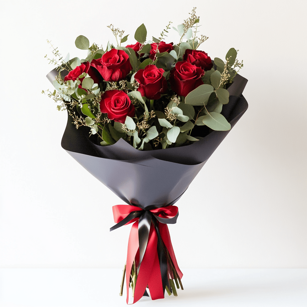 זר 9 ורדים אלגנטי