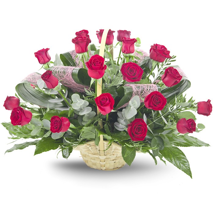 סל ורדים אלגנטי – סידור פרחים אלגנטי רומנטי- פרחי עירית, משלוחי פרחים וחנויות פרחים בתפוצה ארצית