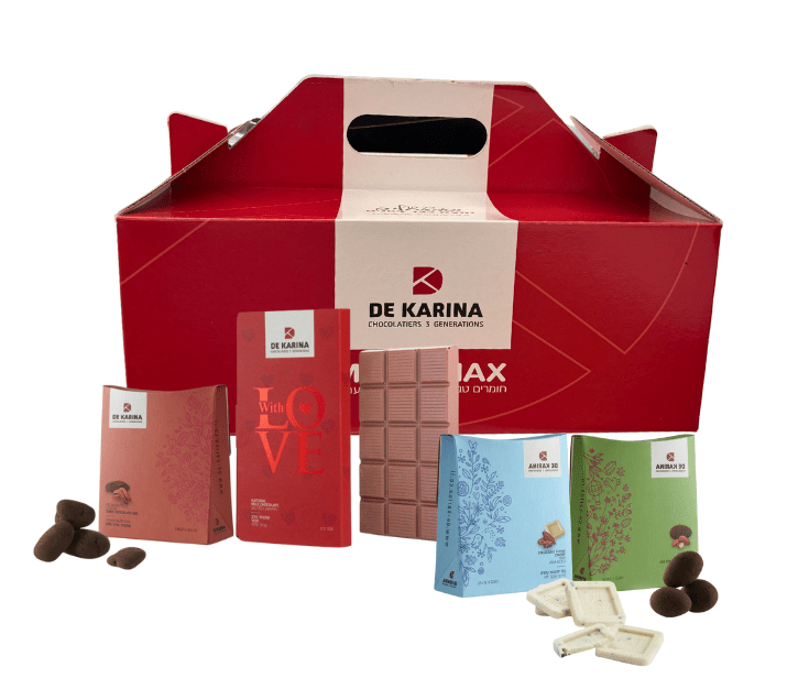מארז שוקולד MAX אדום דה קרינה